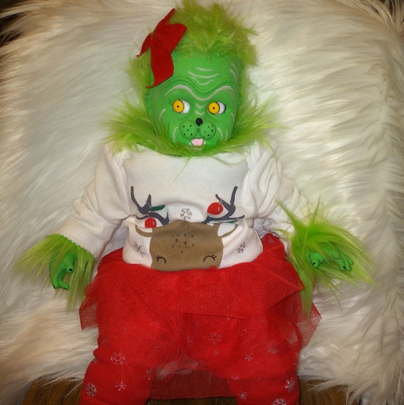 Handmade custom reborn Grinch doll - Picture 2 of 11